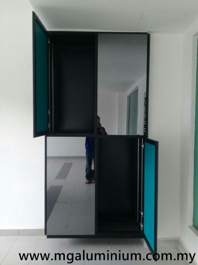 Kabinet Kasut Built-in Aluminium Di Skudai