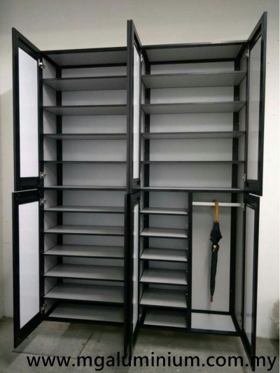 Kabinet Kasut Built-in Aluminium Di Skudai