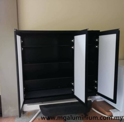 Kabinet Kasut Built-in Aluminium Di Skudai