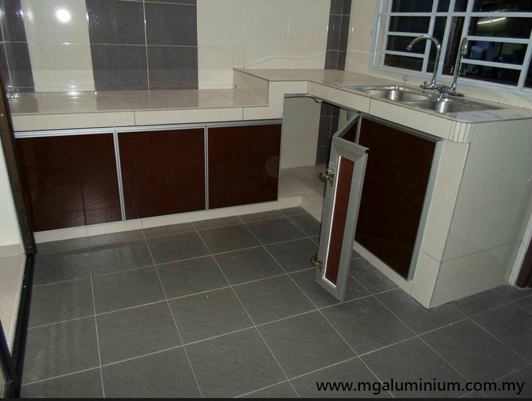 Contoh Kabinet Dapur Aluminium Di Skudai Kabinet Dapur Aluminium Yang Sesuai Di Malaysia Kabinet Dapur Rujukan Reka Bentuk UbahSuai Malaysia