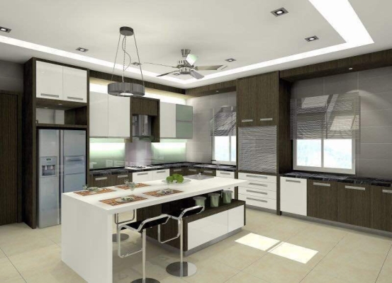 Z15 - Kabinet Dapur Pintu Melamine & Corak Kayu Di Puchong