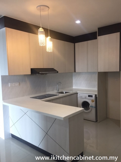 Z9 - Kabinet Dapur Pintu Melamine & Corak Kayu Di Puchong