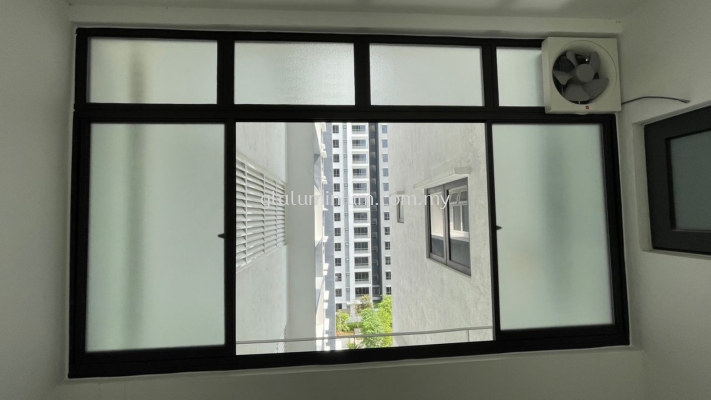 Sliding windows 4 panel + Above fit glass and Exhaust Fan ( MB +Naco frosted glass) @Savio at Riana Dutamas, jalan Segambut, Segambut Kuala Lumpur 