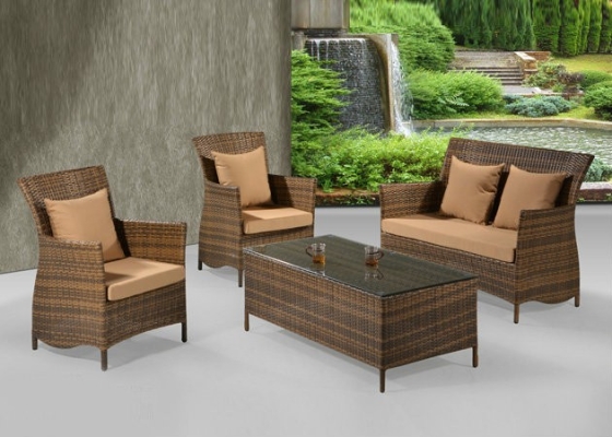 1039 ARTIFICAL CANE SOFA SET (1+1+2)+1