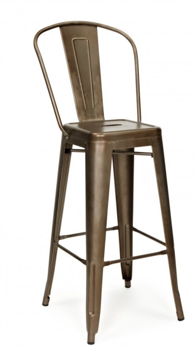 TOLIX Bar Stool With High Backrest