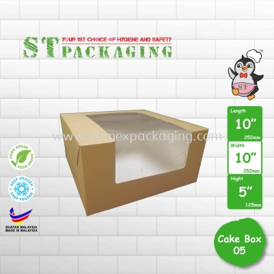 Cake Box 10"x10"x5" with L Shape Window @ RM4.40/pc x��15pcs��=