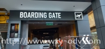 BOARDING GATE STIANLESS STEEL BOX UP WITH FRONT LIGHT Stainless Steel 3D Box Up Lettering 