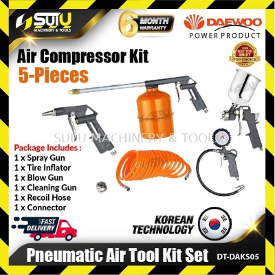 DAEWOO DT-DAKS05 5PCS Pneumatic Air Tool Kit Set