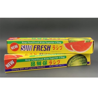 (717) Food Wrap Film [ 30cm x 30meter ] Sun Fresh - Household PVC Food Wrap Cling Film