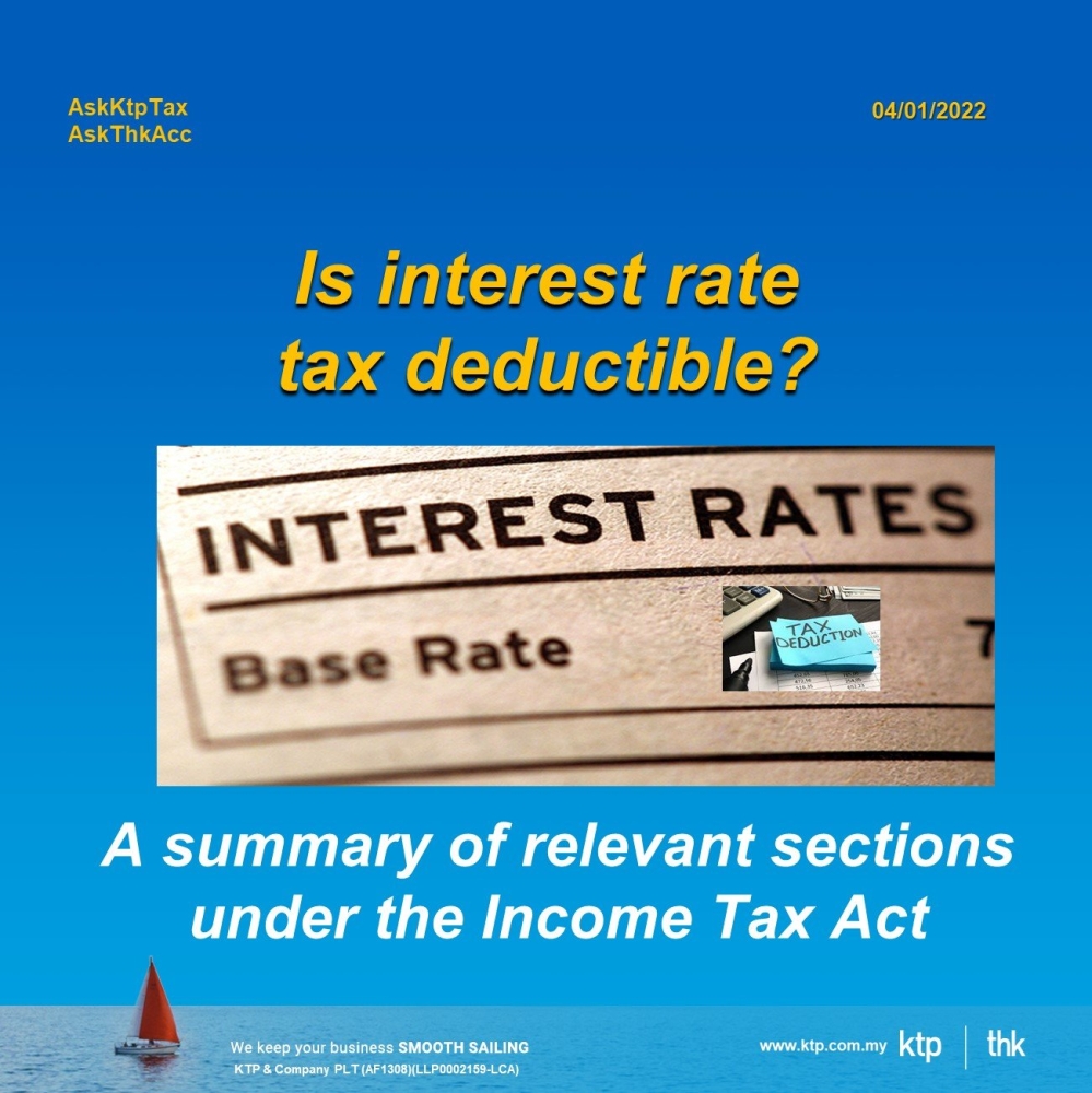 Is interest rate tax-deductible?