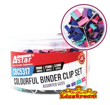 Astar Colourful Office Binder Clip Set Assorted Size CBC5317 (19MM / 25MM / 32MM)