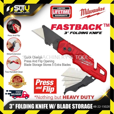 MILWAUKEE 48-22-1502X FASTBACK™ 3 Folding Utility Tool w/ Blade Storage