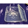 (975) MS SQ2000 2000ml Square Container with Lid [ 10sets± ] Plastic Disposable Food Box SQ 2000 ml - Bekas Petak Plastik Food Box / Lunch Box / Bento 