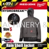 MILWAUKEE HYDROJKTX-0 APJ HYDROBREAK Rain Shell Jacket (S/M/L/XL) Accessories