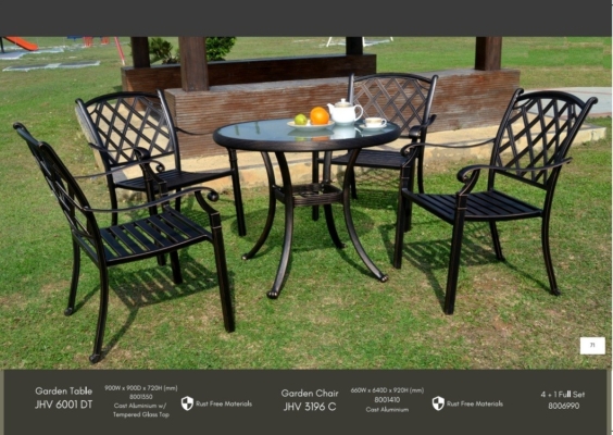 OUTDOOR 1+4 GARDEN SET (6001 ST+3196 C)