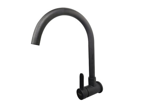 HCE BLACK TAP-KITCHEN TAP-SINGLE WALL SINK TAP-STAINLESS STEEL-METALLIC BLACK-SFK2103 HCE Kitchen Sink Water Tap Kitchen Choose Sample / Pattern Chart