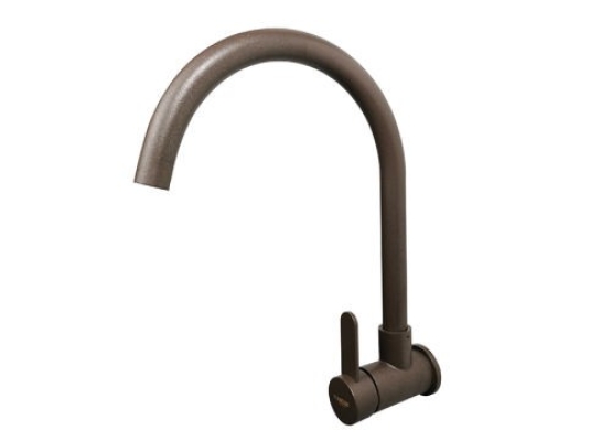 HCE KITCHEN TAP-SINGLE WALL SINK TAP-STAINLESS STEEL-METALLIC BROWN-SFK-2203