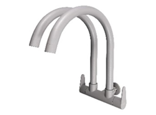 HCE KITCHEN TAP-DOUBLE WALL SINK TAP-STAINLESS STEEL-METALLIC GREY-SFK-2313