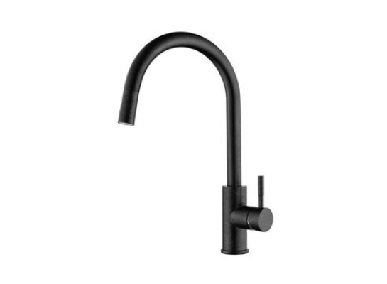 HUN SINGLE LEVER SINK MIXER WITH PULL-OUT SPRAY (SUS 304) HWT 620 TITANIUM