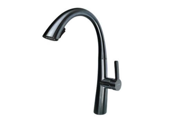 HUN SINGLE LEVER SINK MIXER WITH PULL-OUT SPRAY (SUS 304) HWT 624 TITANIUM