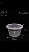 (784) MS Venture - Microwave Round Container MS 16, Disposable Plastic Food Box - Bekas Makanan Bulat  (50pcs/pkt) Food Box / Lunch Box / Bento 