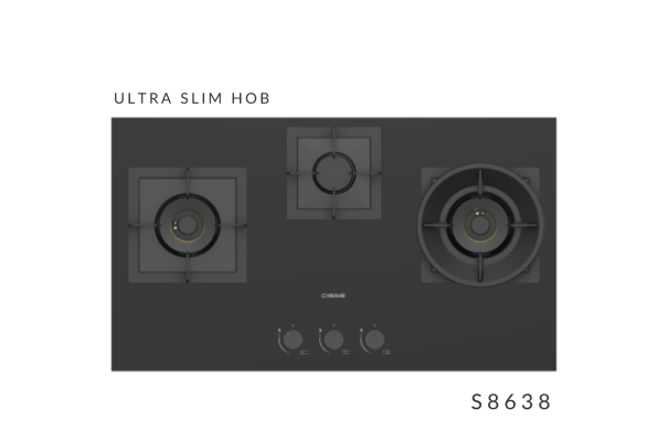 DE&E S8638 3 BURNER BUILD-IN HOB