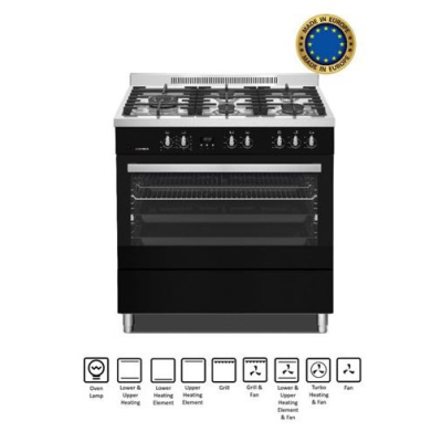 LIVINOX Free Standing Cooker LFC-9609-110SS Auto Ignition with 9 Function Oven