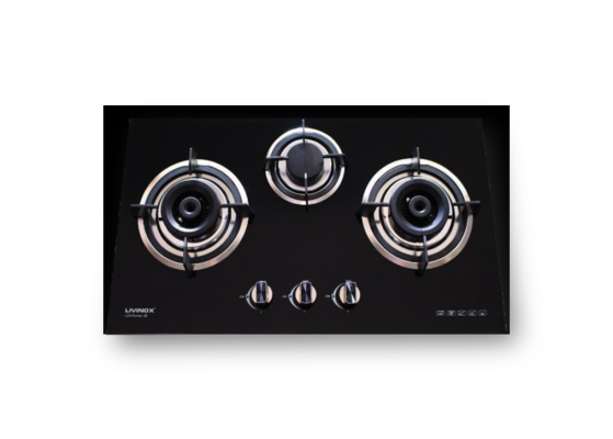 LIVINOX LGH-RUMEX 3B-BL 3 BURNER GAS HOB