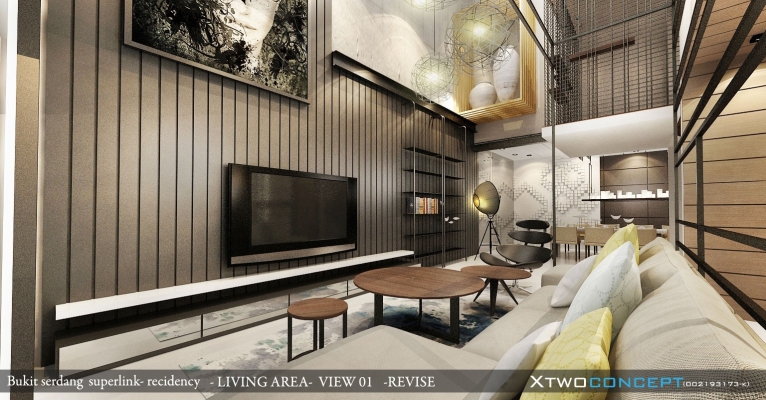 3D Interior Design Serdang 3 Storey Link House - Selangor