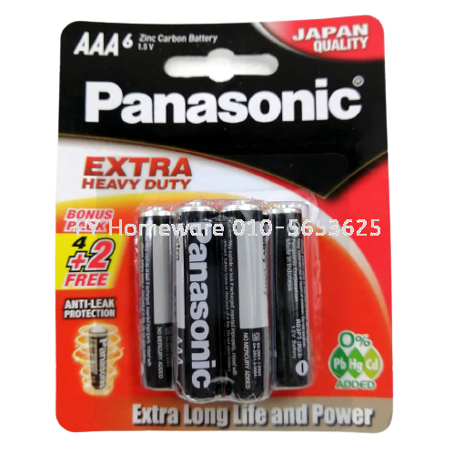 PANASONIC HD BATTERY AAA [6PC]