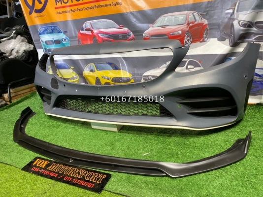 mercedes benz c class w205 amg front bumper lip diffuser cmst new set