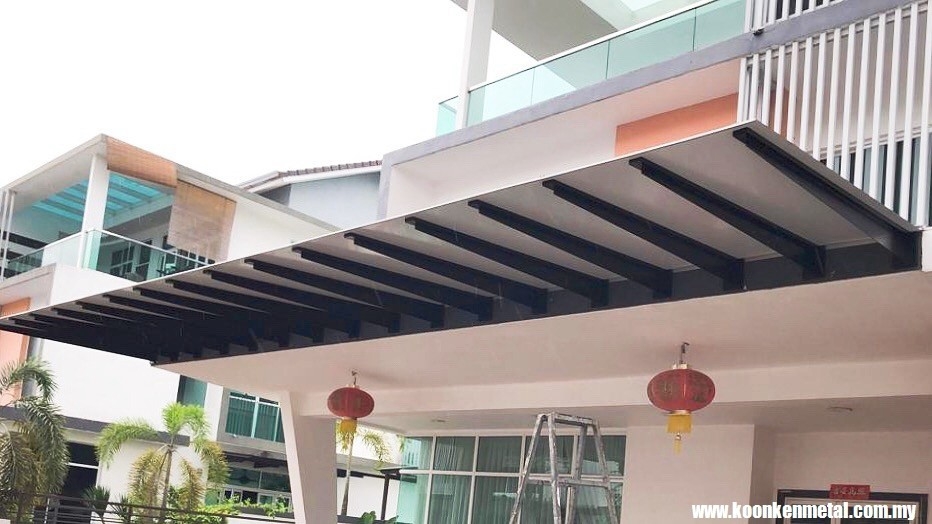 Contoh Bumbung Awning ACP Di Kepong Selangor Panel Komposit Aluminium Bumbung & Awning Rujukan Reka Bentuk UbahSuai Malaysia