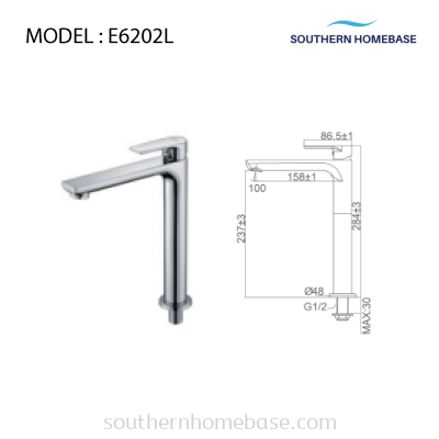 BATHROOM TALL BASIN TAP ELITE E6202L