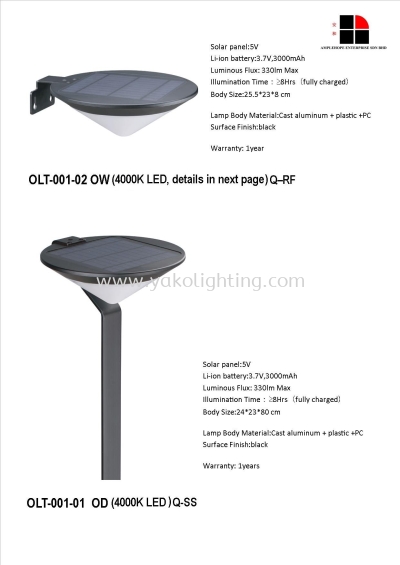 OLT-001-01 1YEAR WARRANTY