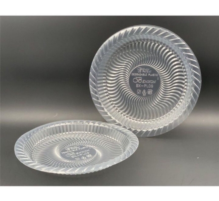 (691) 9" Big Plate [ 50pcs ] BENXON PL09 - Disposable PP Plastic Plate - PL 9 Party Plate