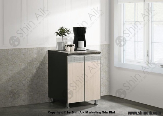 3318-223 (2'ft)Kabinet Dapur Bawah Yang Siap Sedia Warna Two-Tone  Ash & Grey 