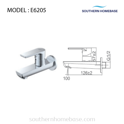 BATHROOM WALL BIB TAP ELITE E6205