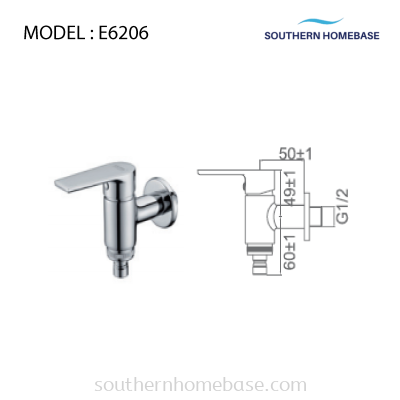 BATHROOM WALL HOSE TAP ELITE E6206 