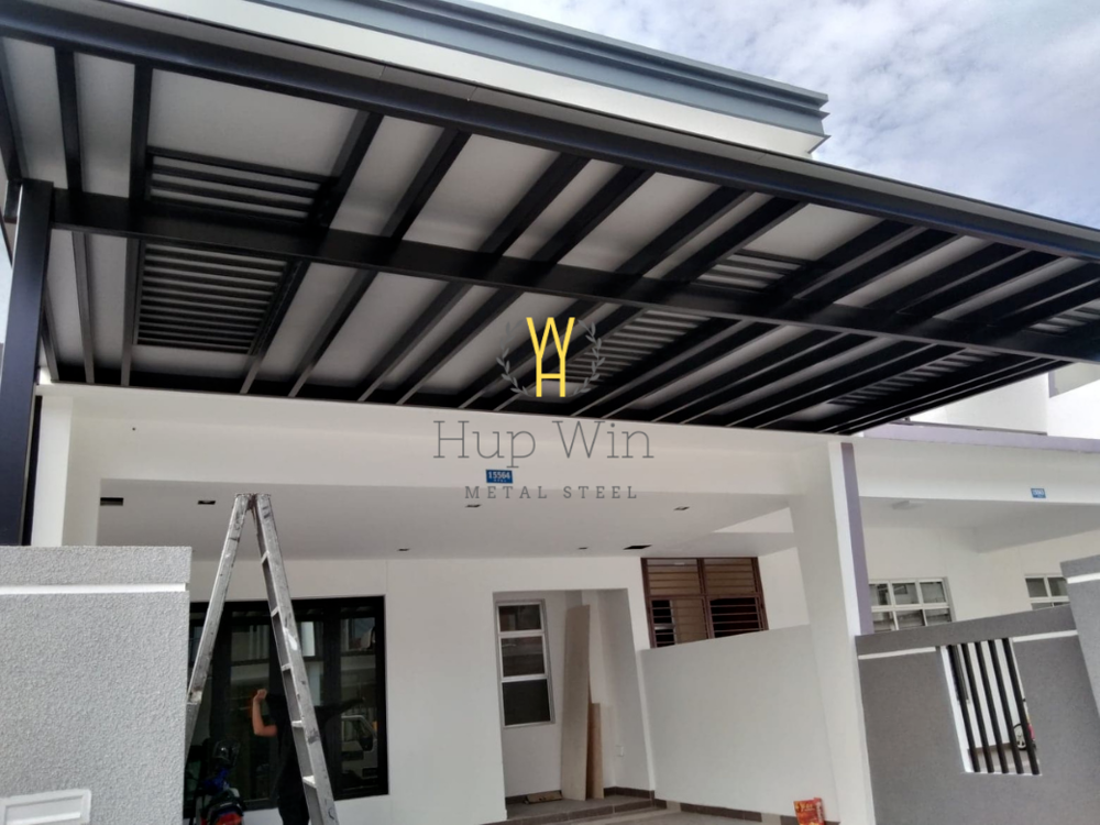 ACP Awning Roofing - Senai Johor Car Porch Aluminium Composite Panel Roofing Roofing & Awning Malaysia Reference Renovation Design 