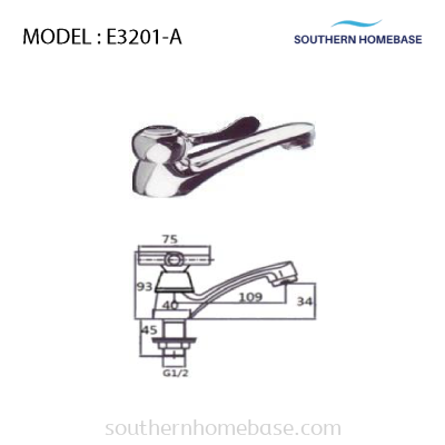 BATHROOM BASIN TAP ELITE E3201-A