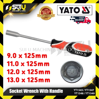 YATO YT-1545 / YT-1547 / YT-1548 / YT-1549 1PCS 9-13 X 125MM Socket Wrench With Handle