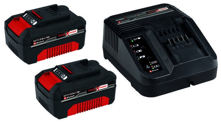 EINHELL PXC STARTER KIT C/W TWO 18V 3.0AH BATTERY AND POWER  X-CHARGER -EIN-PXC-STARTER