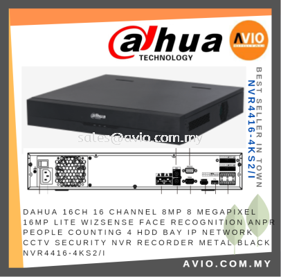 Dahua 16CH 16 Channel 8MP 8 Megapixel Face Recognition People Counting 4 HDD IP Network CCTV NVR Recorder NVR4416-4KS2/I