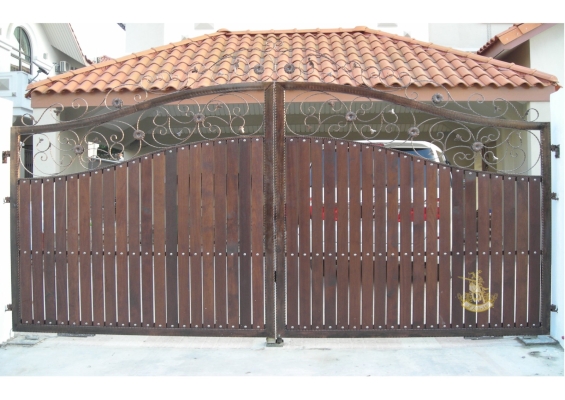 Contoh Rekaan Pintu Pagar Besi Tempa (Wrought Iron) - Selangor Klang