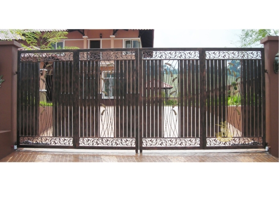 Contoh Rekaan Pintu Pagar Besi Tempa (Wrought Iron) - Selangor Klang