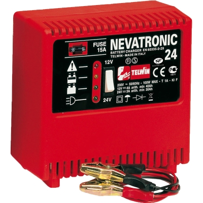 TELWIN (6A-12V)(4.5A-24V)110W 230V 1PH (40-55AH-12V)AUTOMATIC BATTERY CHARGER-NEVATRONIC24