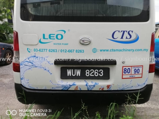 Cts vehicle van sticker signage signboard