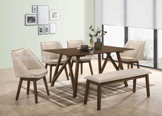 DINING SET LU1313-T & LU4211-U-R750 & LU4411-BC