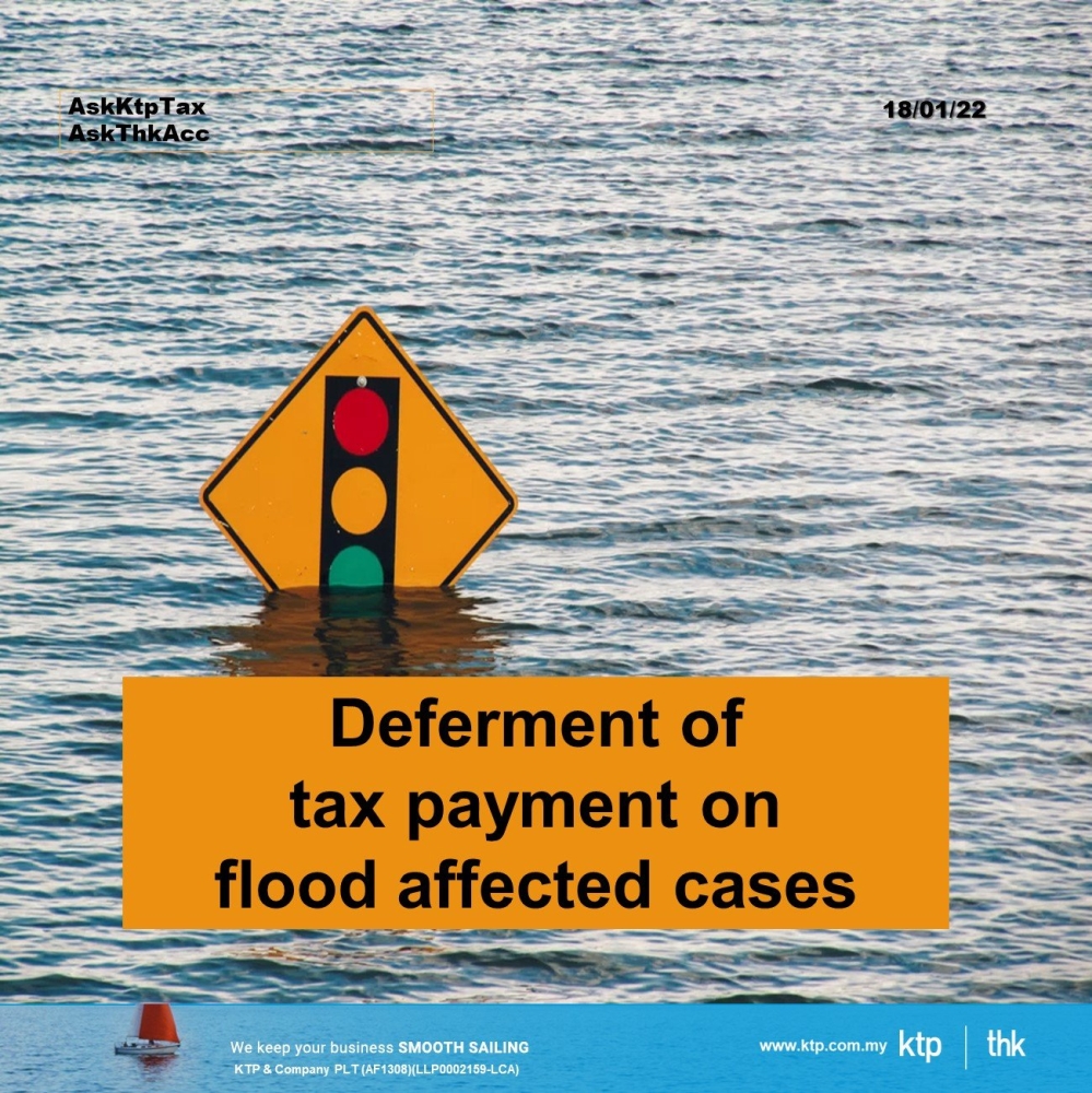 Deferment Of Tax For Floods