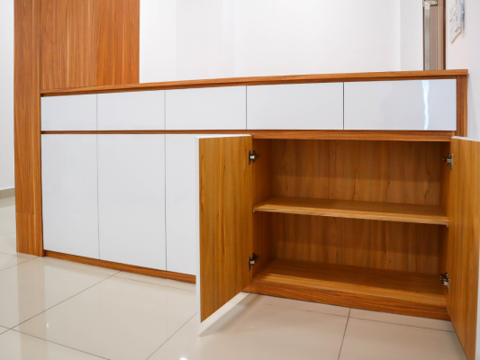 Shoes Cabinet Design - Interior Design Ideas - Home Renovation - Iconia Garden Residence, Taman Impian Emas, Skudai, Johor Bahru JB